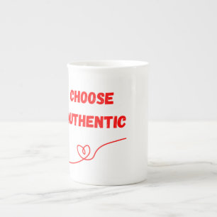 Tasse En Porcelaine Choisissez Authentic - Conception continue de la l