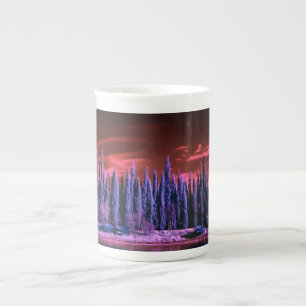 Tasse En Porcelaine ciel d'hiver violet