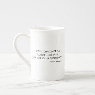 Tasse En Porcelaine Citation De Shakespeare - Bataille De Wits