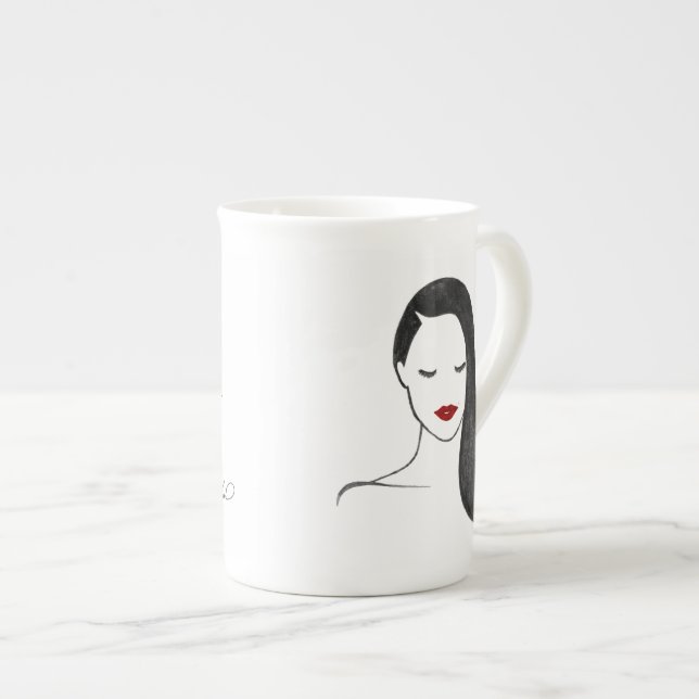 Tasse En Porcelaine Citation féministe de la duchesse Meghan Markle (Devant droit)