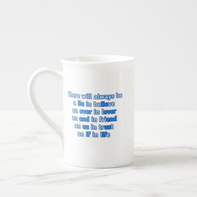 Tasse En Porcelaine citations sur l'amour, la vie et l'amitié (Gauche)