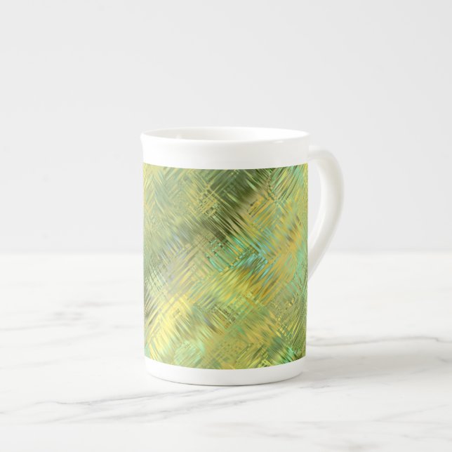 Tasse En Porcelaine Citrine Yellow Glassy Texture (Devant droit)
