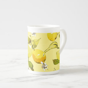 Tasse En Porcelaine Citrons aquarelle 15