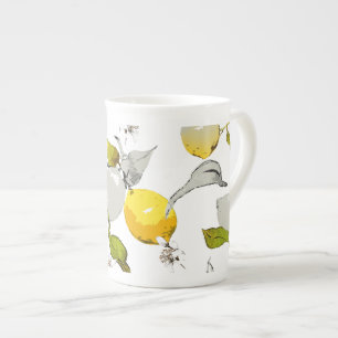Tasse En Porcelaine Citrons aquarelle 20