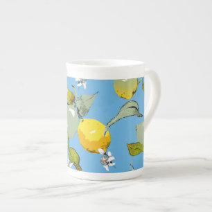 Tasse En Porcelaine citrons aquarelle 26