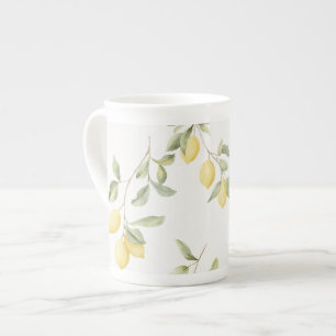 Tasse En Porcelaine Citrons Jaunes Fruit