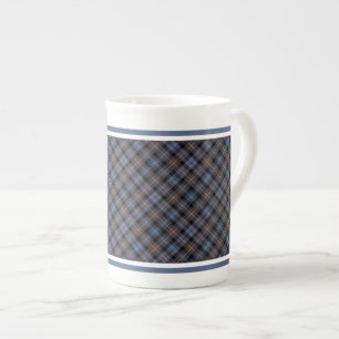 Tasse En Porcelaine Clan Mackenzie Patiné Tartan Brown et bleu