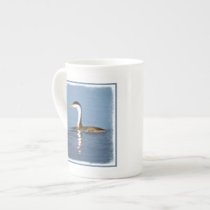 Tasse En Porcelaine Clark's Grebe Painting - Art original pour les ois