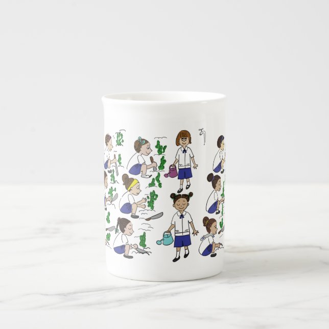 Tasse En Porcelaine Classe de jardinage (Devant)