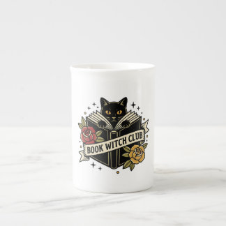 Tasse En Porcelaine Club de sorcière de livre Chat Logo