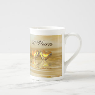 Tasse En Porcelaine Coeurs d'or