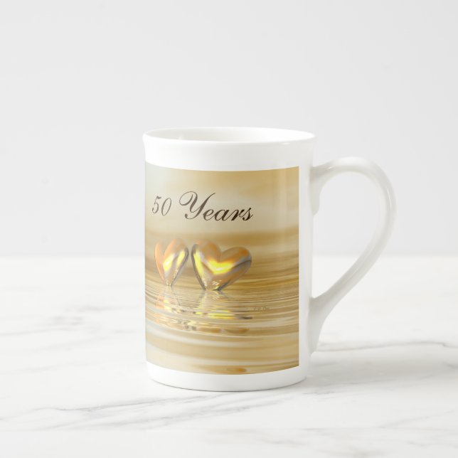Tasse En Porcelaine Coeurs d'or (Droite)