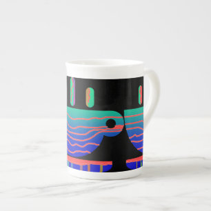 Tasse En Porcelaine Coffee Break Aqua Blue