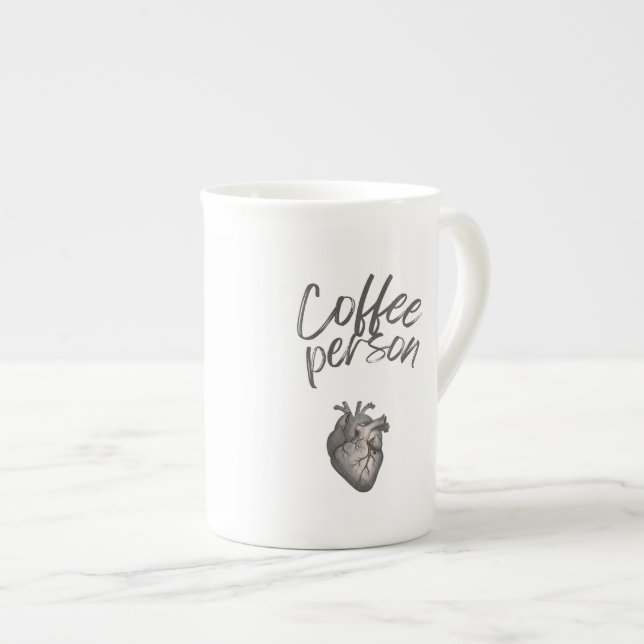 Tasse En Porcelaine Coffee Person Funny Typography  (Devant droit)