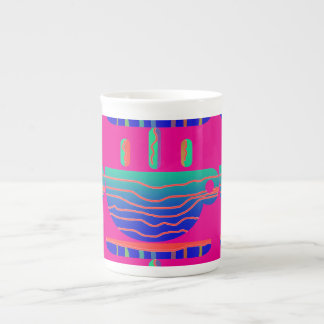 Tasse En Porcelaine Coffret Aqua Blue Hot Pink