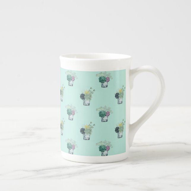 Tasse En Porcelaine Collection plante Happy | Succulents (Droite)