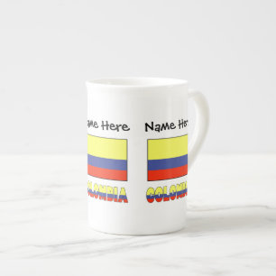 Tasse En Porcelaine Colombie et Drapeau Colombien Personnalisés 
