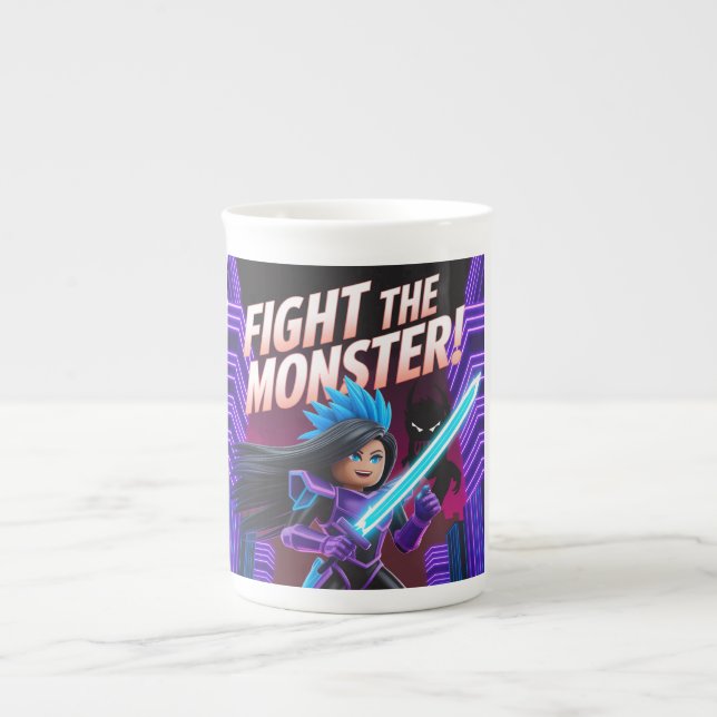 Tasse En Porcelaine Combattez le monstre  (Devant)