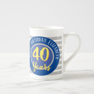 Tasse En Porcelaine Commemoratif 40 ans d'anniversaire