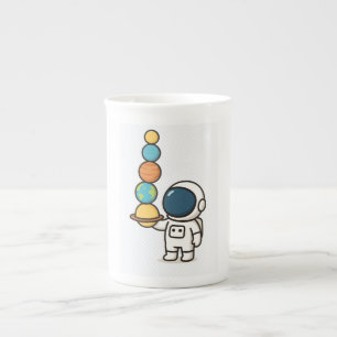 Tasse En Porcelaine Compagnon de café cosmique - Cute Astronaut