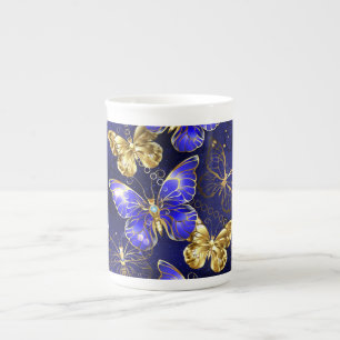 Tasse En Porcelaine Composition avec papillons Sapphire
