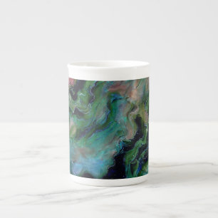 Tasse En Porcelaine Conception abstraite des couleurs vibrantes