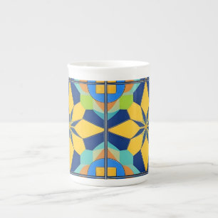 Tasse En Porcelaine Conception Abstraite Géométrique Colorée