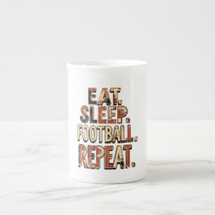 Tasse En Porcelaine Conception de fan de football vintage Graphique