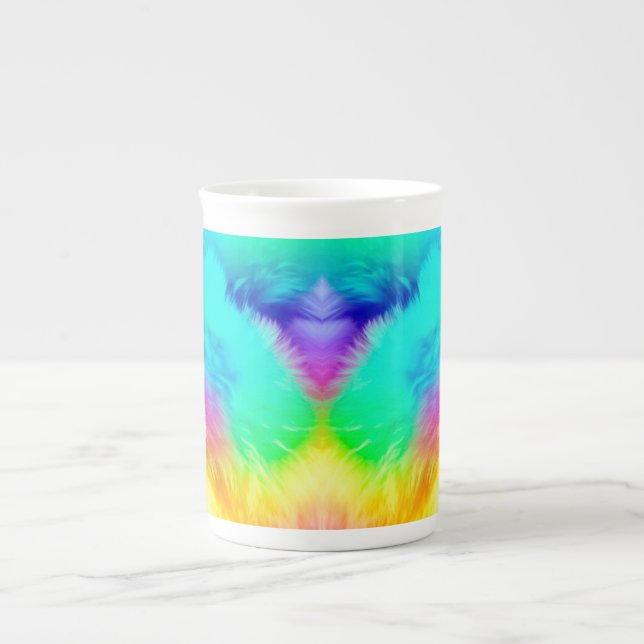 Tasse En Porcelaine Conception de fond de texture de fourrure moelleus (Devant)