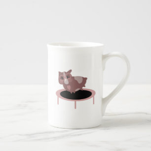 Tasse En Porcelaine Conception de gym de fitness drôle de cochon d'Ind