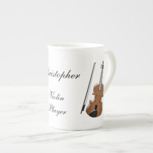 Tasse En Porcelaine Conception de violon