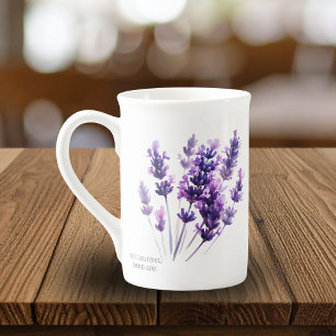 Tasse En Porcelaine Conception florale de lavande