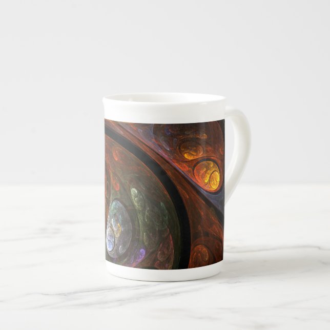 Tasse En Porcelaine Connexion fluide Art Abstrait (Devant droit)