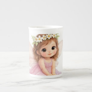 Tasse En Porcelaine Couronne de fleurs magique adorable bébé fée