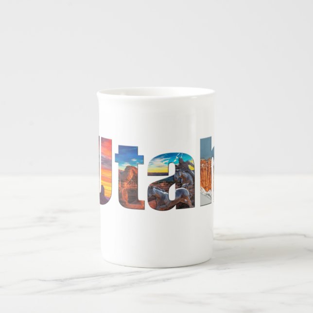 Tasse En Porcelaine Couronnes de l'Utah (Devant)