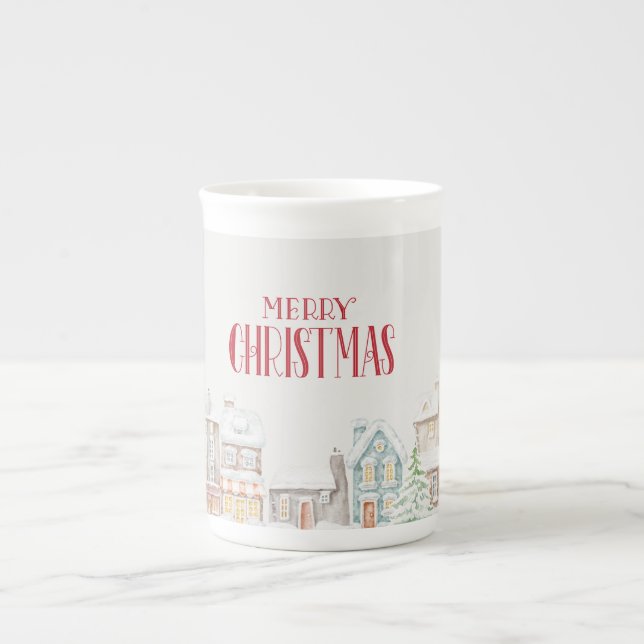 Tasse En Porcelaine Cozy Christmas Winter Homes (Devant)