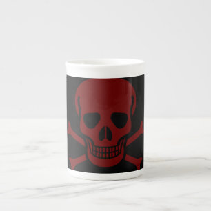 Tasse En Porcelaine Crâne et os