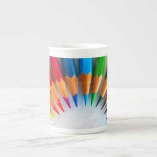 Tasse En Porcelaine Crayons colorés