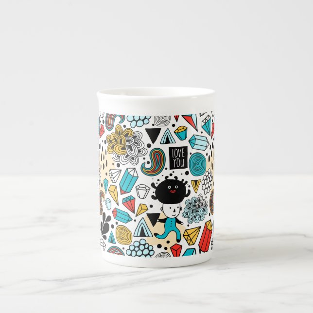 Tasse En Porcelaine Crazy head (Devant)