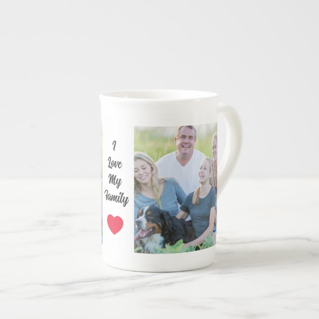 Tasse En Porcelaine Créez vos propres photos de famille personnalisées (Devant droit)