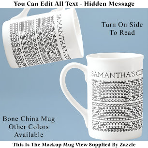 Tasse En Porcelaine Créez votre propre message long caché 148BW