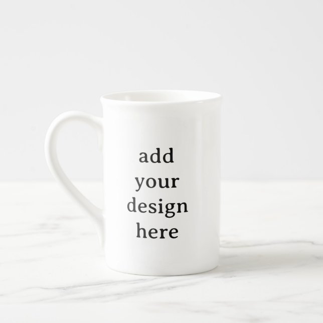 Tasse En Porcelaine Créez Votre Propre Modèle Simple et Personnalisé (Gauche)