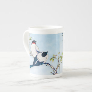 Tasse En Porcelaine Croquis d'encre japonaise vintage
