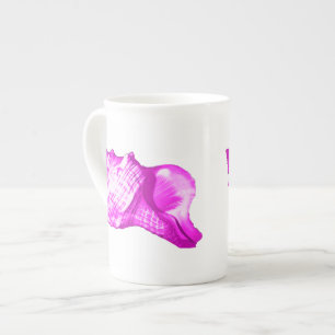 Tasse En Porcelaine Croquis en coquille de conque - teintes orchidées 