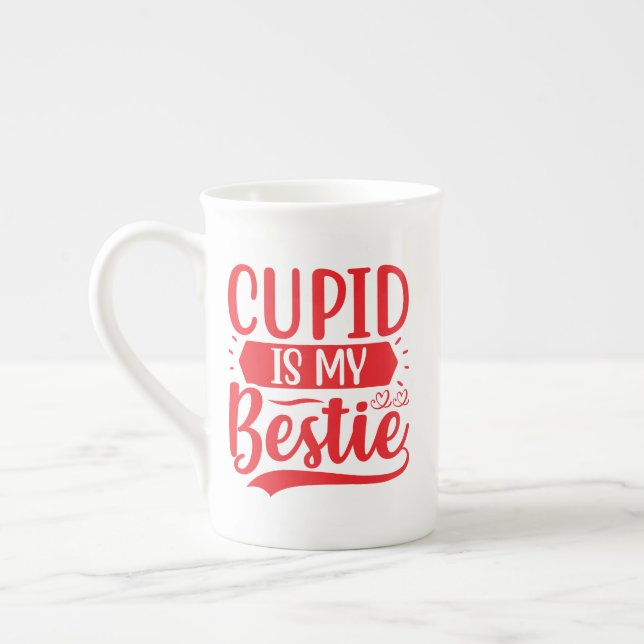 Tasse En Porcelaine cupide est ma bestie (Gauche)