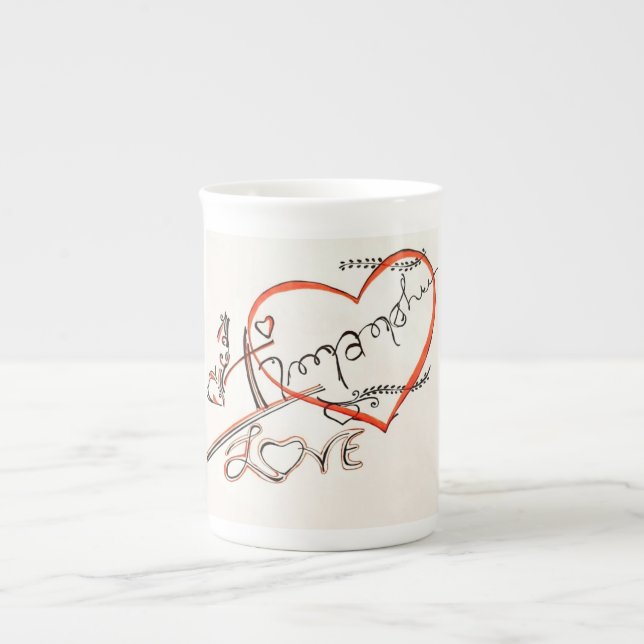 Tasse En Porcelaine custom art design calligraphy (Devant)