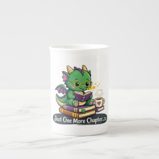 Tasse En Porcelaine Cute Book Dragon Reading Books with Coffee Fantasy