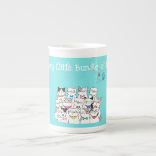 Tasse En Porcelaine Cute Cats, Furry petit paquet de joie