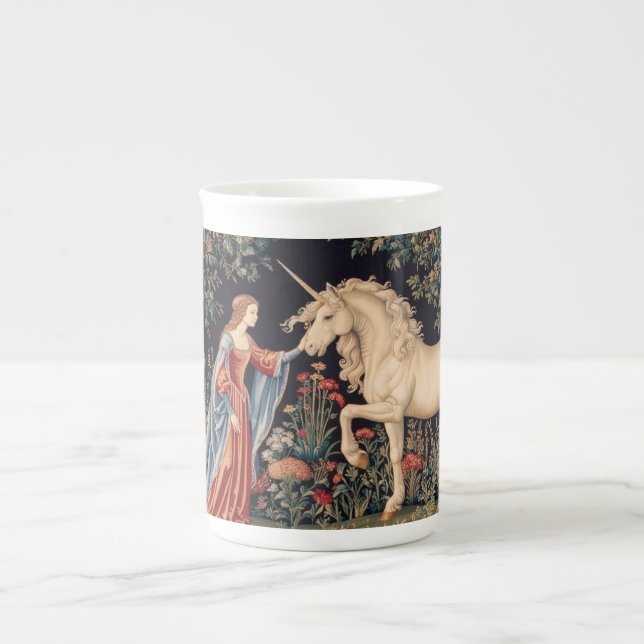 Tasse En Porcelaine Dame à la Licorne (Devant)