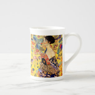 Tasse En Porcelaine Dame Gustav Klimt avec ventilateur